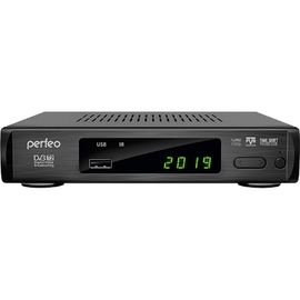  Ресивер DVB-T2 Perfeo "LEADER" PF_A4412 черный DVB-T2/DVB-C/IPTV через Wi-Fi адаптер (адаптер в комплект не входит) 