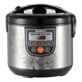  Мультиварка Centek CT-1498 чёрный, сталь 700Вт, 5.0л, 10 программ + 28 программ Мультишеф 