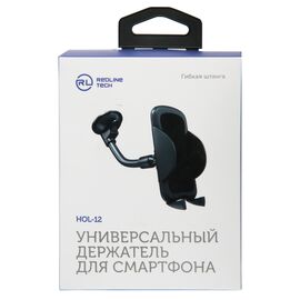  Универсальный автомобильный держатель для смартфона с гибкой штангой, модель HOL-12, цвет черный 