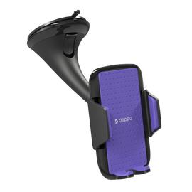  Универсальный держатель Crab Vogue для смартфонов, PU-присоска, жесткая штанга, черный, Deppa, 55127 