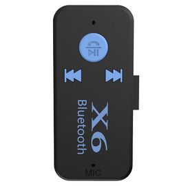  Bluetooth адаптер - BR-04 X6 BT  mini jack 3,5 мм, micro USB (Micro USB/USB) (black) (117526) 
