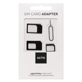  Адаптер для SIM-карты Activ 3 в 1 (nano/micro/mini) (black) (29804) 