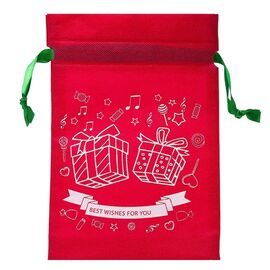  Подарочная упаковка - новогодний мешок New Year 02 (15x22cm) (red) (003) (211726) 