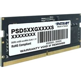  ОЗУ Patriot Signature PSD516G560081S DDR5 16Gb 5600MHz RTL PC5-44800 CL46 SO-DIMM ECC 288-pin 1.1В single rank Ret 