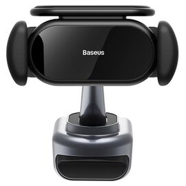  Автомобильный держатель BASEUS T-Space Solar Electric, зажимной, на приборную панель, черный 