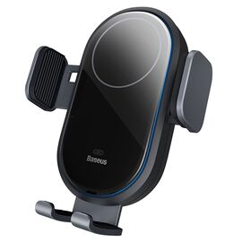  Автомобильный держатель BASEUS Light Chaser Wireless Charging, зажимной с беспроводной зарядкой, 15W, на воздуховод, черный 