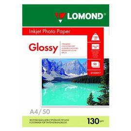  Фотобумага Lomond 0102017 A4/130г/м2/50л./белый глянцевое для струйной печати 