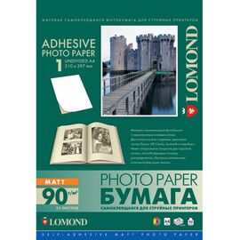  Фотобумага Lomond 2210003 A4/90г/м2/25л./белый матовое самоклей. для струйной печати 