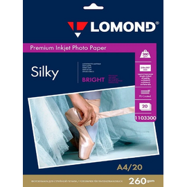  Фотобумага Lomond 1103300 A4/260г/м2/20л/ярко-белый атласное для струйной печати 