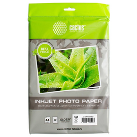  Фотобумага Cactus CS-MA418050 A4/180г/м2/50л/белый матовое для струйной печати 