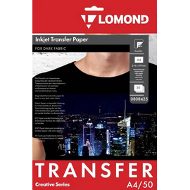  Термотрансфер Lomond 0808425 A4/140г/м2/50л/белый для струйной печати 