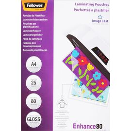  Пленка для ламинирования Fellowes 80мкм A4 (25шт) глянцевая 216x303мм CRC-53962 (FS-53962) 