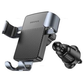  Автомобильный держатель BOROFONE BH118 Refined gravity car holder(air outlet) (черно-серый) 