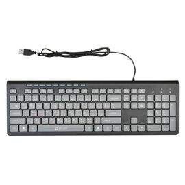  Клавиатура Oklick 480M черный/серый USB slim Multimedia 