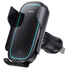  Автомобильный держатель BASEUS Milky Way Pro Wireless Charging, зажимной с беспроводной зарядкой, 15W, на воздуховод, черный 