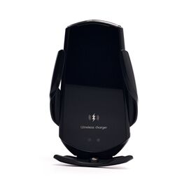  Держатель автомобильный с беспроводной зарядкой - гравитационный Q3 (rep) в дефлектор (black(226619) 