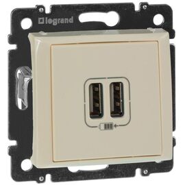  Розетка USB Legrand Valena (774170) скрыт. IP20 слоновая кость 