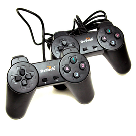  Геймпад DeTech NS 3211черный двойной 1,8м 