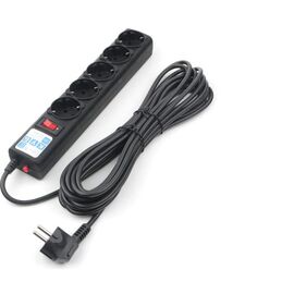  Сетевой фильтр Power Cube SPG5-С3 3,0 м, 5 розеток, 10А/2,2кВт, black 