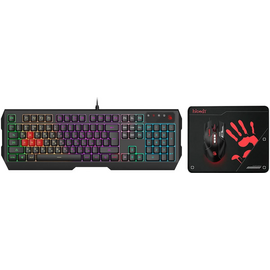  Клавиатура + мышь A4Tech Bloody B1700 (B1700 (B140N + ES7 + BP-50M), USB черный 