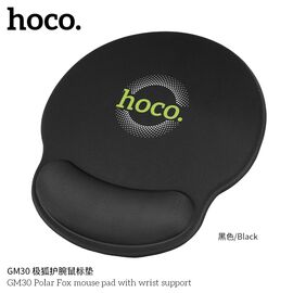  Коврик игровой HOCO Polar Fox GM30, 230х215х20мм, подставка для запястья (чёрный) 