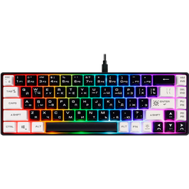  Клавиатура DEFENDER Aris GK-349 45344, черно/белый 