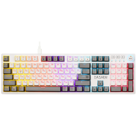  Клавиатура DEFENDER Dasher GK-472 RU белый/серый (45472) 