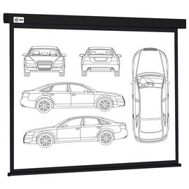  Экран Cactus CS-PSW-213X213-BK Wallscreen настенно-потолочный рулонный черный 