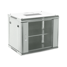  Шкаф коммутационный Rexant 04-0666-111 настенный 6U 600x600мм пер.дв.стекл металл 2 бок.пан. направл.под винты 60кг серый 14кг 230град. 368мм IP20 с 