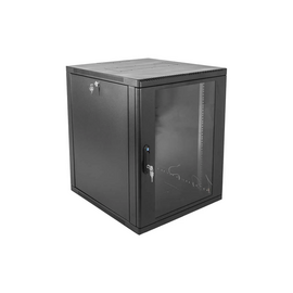  Шкаф коммутационный ЦМО ШРН-15.500-9005 настенный 15U 600x529мм пер.дв.стекл 200кг черный 470мм 18кг 180град. 612мм IP20 металл 