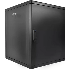 Шкаф коммутационный ЦМО ШРН-М-12.500.1-9005 настенный 12U 600x456мм пер.дв.металл 130кг черный 456мм 20.9кг 180град. 610мм 