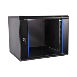  Шкаф коммутационный ЦМО ШРН-Эконом ШРН-Э-6.650-9005 настенный 6U 600x650мм пер.дв.стекл 65кг черный 600мм 