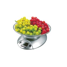  Весы кухонные Centek CT-2451 электронные, чаша, пластик, 5кг, шаг 1г, тарирование (серебро/черный) 