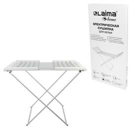  Сушилка для белья Laima Home 700978 напольная, электрическая, раскладная, алюминиевая, три зоны сушки, нагрев 60°С 