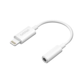  Переходник-адаптер Lightning 8-pin (M) - 3.5 mm jack (F), белый, Deppa 