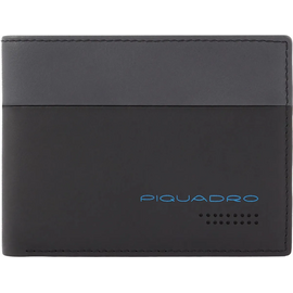  Кошелек мужской Piquadro Urban PU257UB00R/NGR кожа натуральная, черный/серый 