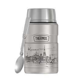  Термос THERMOS из нерж. стали с ложкой SK3021(Kazan) 0,7L 