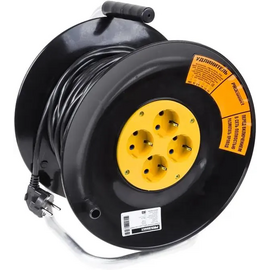  Удлинитель силовой PROconnect Standard 11-7604 3x1.0кв.мм 4розет. 20м ПВС 10A катушка черный 