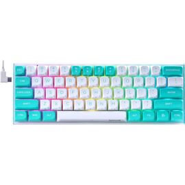  Клавиатура REDRAGON Fidd RU RGB бирюзовый/белый (72187) 