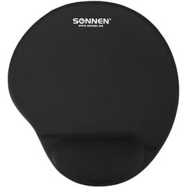  Коврик для мыши Sonnen 513299 полиуретан + лайкра, 250х220х20мм, черный 