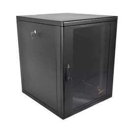  Шкаф коммутационный ЦМО ШРН-М-12.650-9005 настенный 12U 600x650мм пер.дв.стекл 120кг черный 581мм 25.1кг 180град. 610мм 