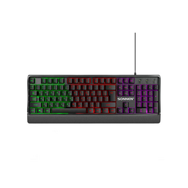  Клавиатура проводная SONNEN K305 (513948) USB, 104 клавиши, LED-подсветка черная 
