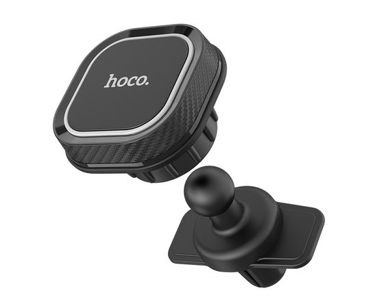  Автомобильный держатель HOCO CA52 Intelligent air outlet (чёрно-серый) 