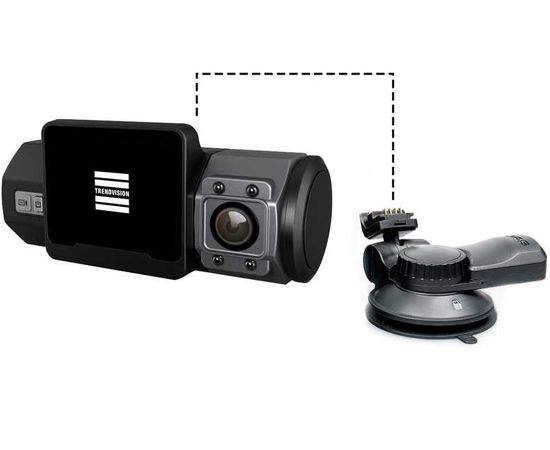  Видеорегистратор TrendVision Twins черный 1.8Mpix 1080x1920 1080p 1080гр. GPS NTK96660 