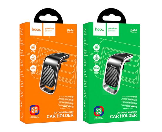  Автомобильный держатель HOCO CA74 Universe air outlet magnetic (чёрный-серебро) 