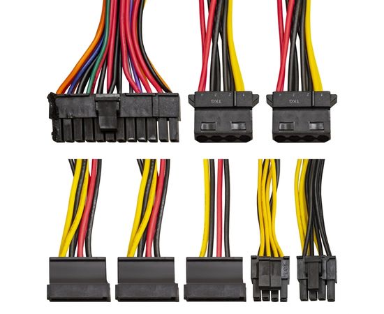  Блок питания ExeGate F300AS EX292230RUS 300W (Flex ATX, for ITX case, APFC, КПД 80% (80 PLUS), 4cm fan, 24pin, 4+4pin, 3xSATA, 2xIDE) 