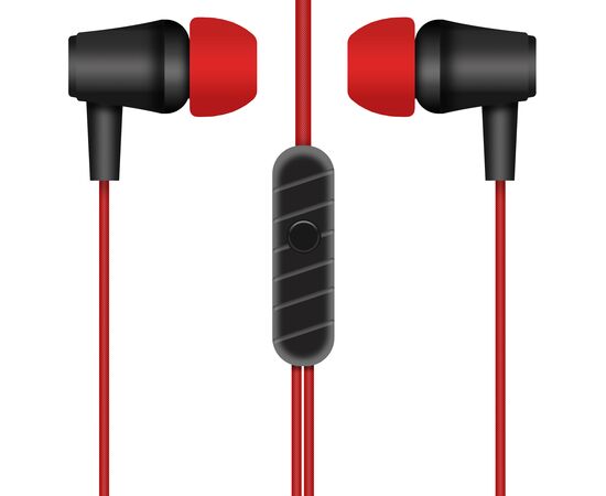 Наушники с микрофоном Krutoff HF-X61 красные (пакет) 