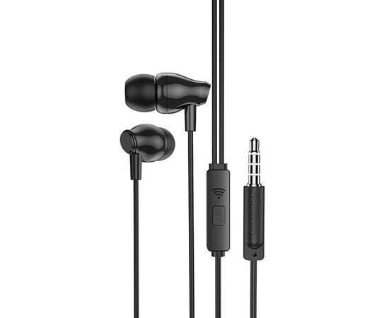  Проводные наушники с микрофоном внутриканальные Borofone BM61 Wanderer, 3.5 Jack (black) 