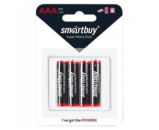  Батарейка AAA Smart Buy R03 (4-BL) (48/960) (115836) 