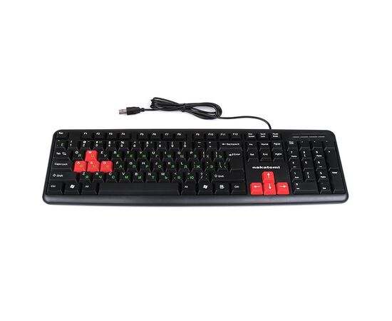  Клавиатура Nakatomi Navigator KN-02U (black/red) 